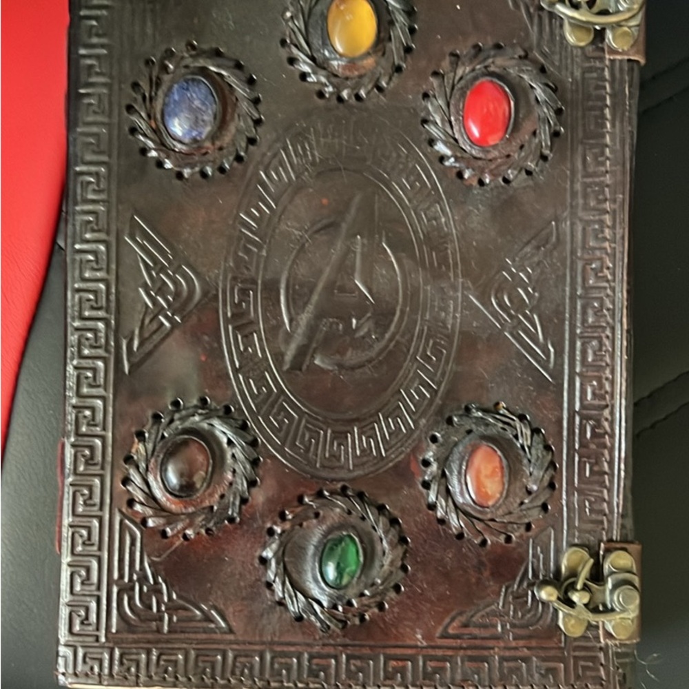 Infinity Stone Leather Journal Handmade Notebook Gift for Holidays
